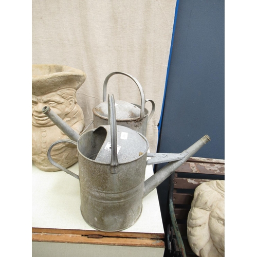 24 - 2 Galvanised Watering Cans