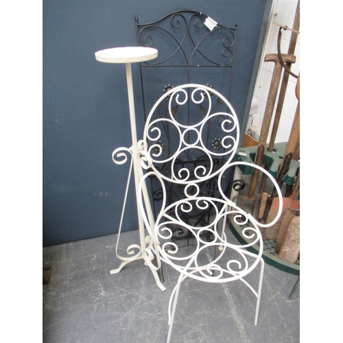 10 - Metal Garden Chair, Candle Stand Etc