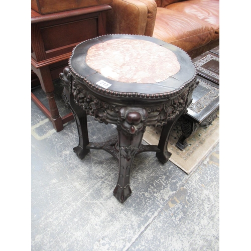 213 - Carved Marble Top Table