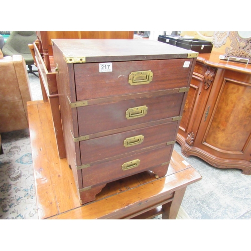 217 - Brass Bound 4 Drawer Chest