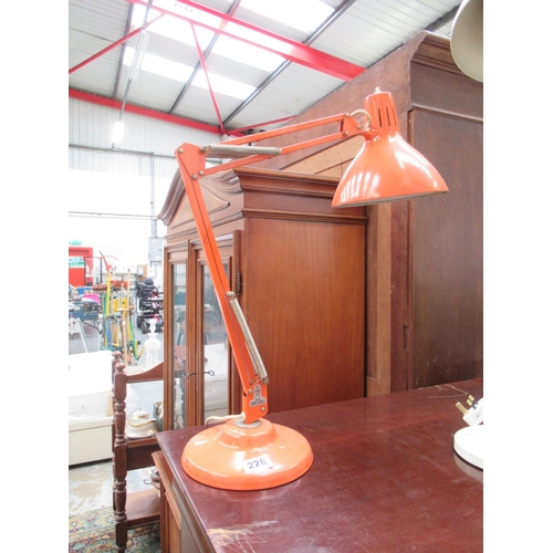 228 - Orange Anglepoise Lamp