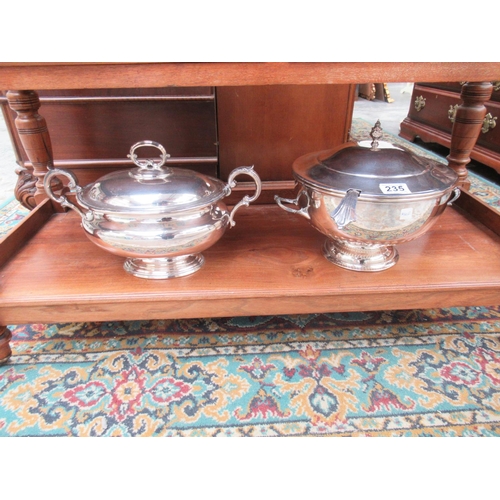 235 - 2 Silver Plate Tureens