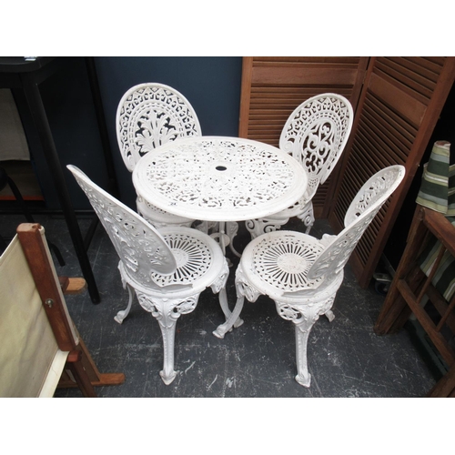 24 - Cast Garden Table & 4 Chairs