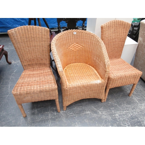 267 - 3 Wicker Chairs