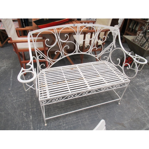 28 - Wrought Iron Garden Bench