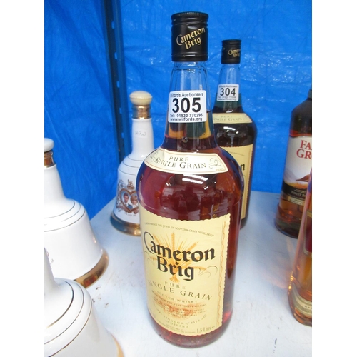 305 - 1.5L bottle whisky (NO POSTAGE AVAILABLE)