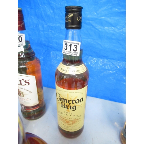 313 - Bottle Cameron Brig scotch whisky (NO POSTAGE AVAILABLE)