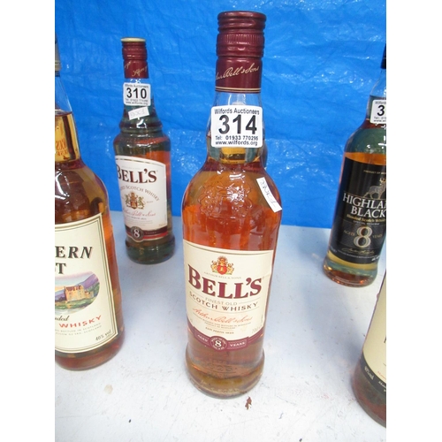 314 - Bottle bells whisky (NO POSTAGE AVAILABLE).