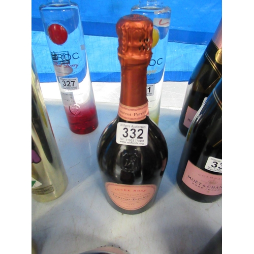 332 - Bottle Laurent-perrier rose champagne (NO POSTAGE AVAILABLE).