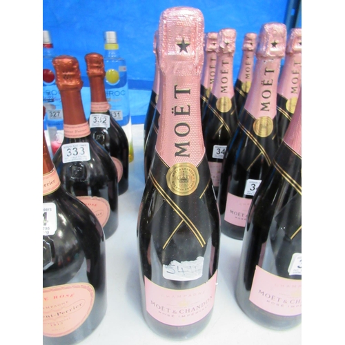 341 - Bottle Moet & Chandon rose champagne (NO POSTAGE AVAILABLE).