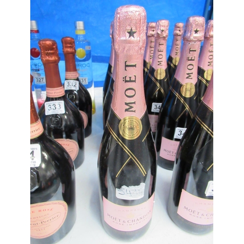 342 - Bottle Moet & Chandon rose champagne (NO POSTAGE AVAILABLE).