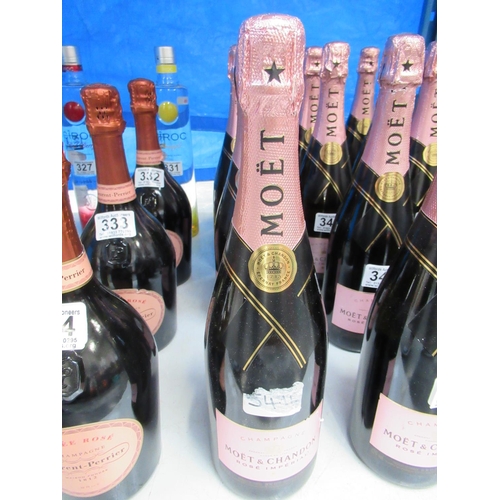 343 - Bottle Moet & Chandon rose champagne (NO POSTAGE AVAILABLE).