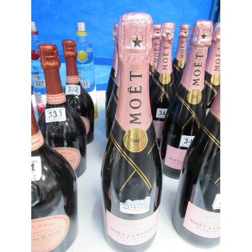 345 - Bottle Moet & Chandon rose champagne (NO POSTAGE AVAILABLE).