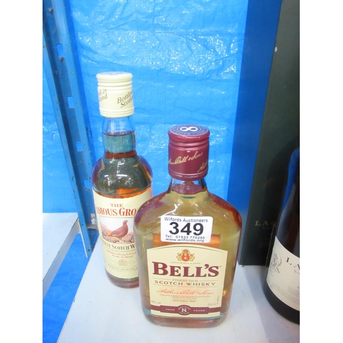 349 - 35cl bottle bells whisky & 35cl bottle famous grouse (NO POSTAGE AVAILABLE)