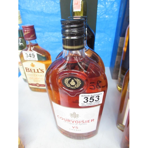 353 - 2 bottles courvoisier cognac (NO POSTAGE AVAILABLE).