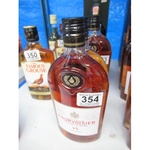 354 - 2 bottles courvoisier cognac (NO POSTAGE AVAILABLE).