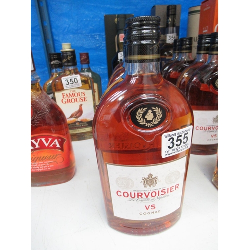 355 - 2 bottles courvoisier cognac (NO POSTAGE AVAILABLE).