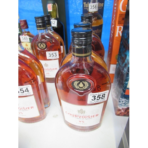 358 - 2 Bottles courvoisier cognac (NO POSTAGE AVAILABLE)