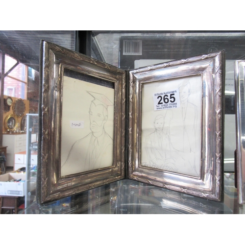 265 - Double Silver Picture Frame