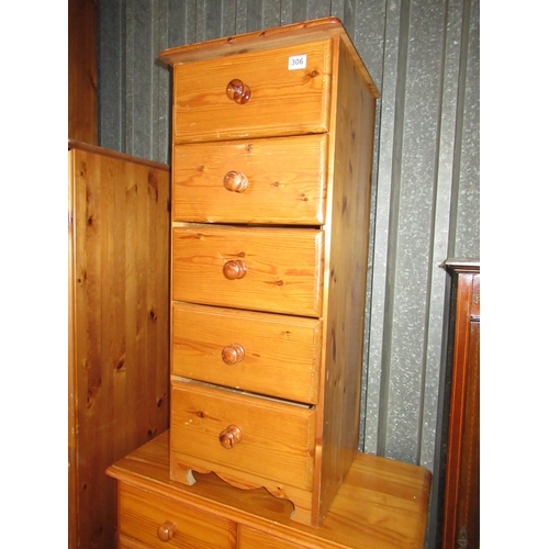 306 - 5 Drawer Tall Chest