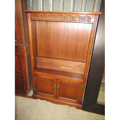 336 - Linen Fold Display Cabinet