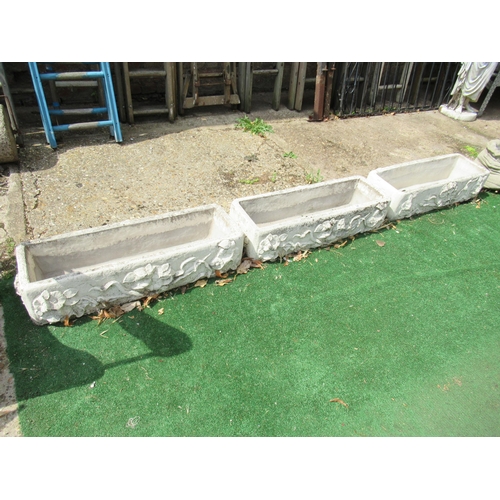 34 - 3 Concrete Planters