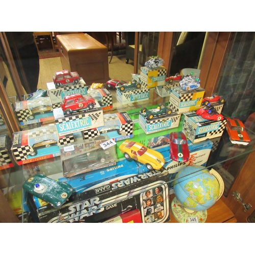 344 - Scalextric Cars, Bikes Etc