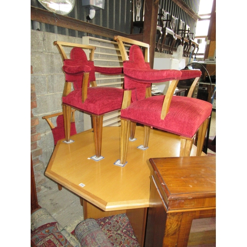 356 - Octaganol Table & 4 Chairs