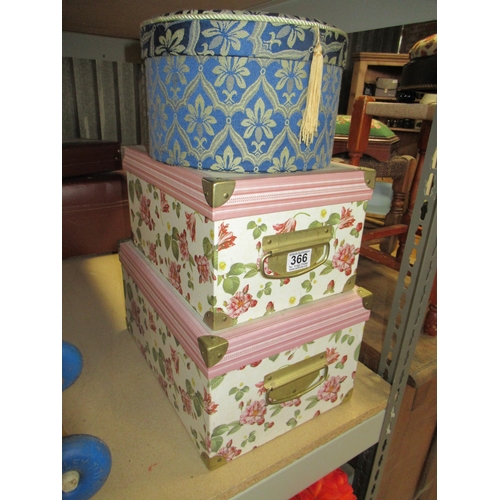 366 - 3 Decorative Storage Boxes