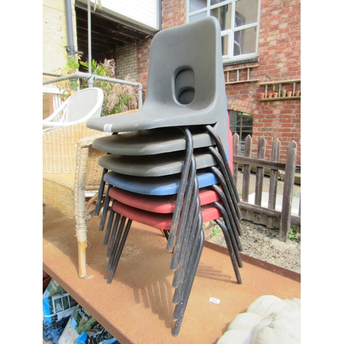 51 - 6 Stacking School Chairs