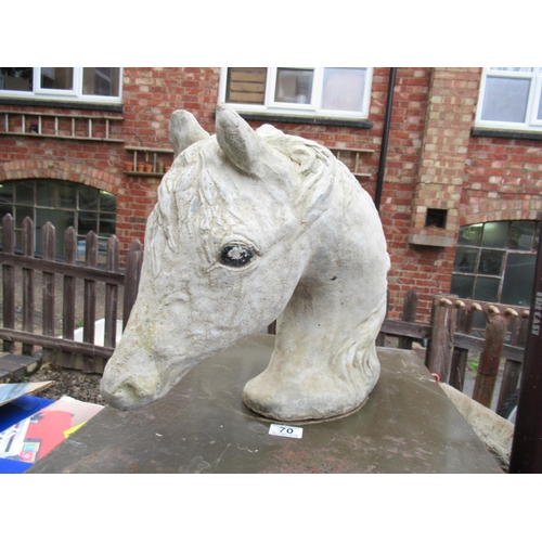 70 - Concrete Horse Bust