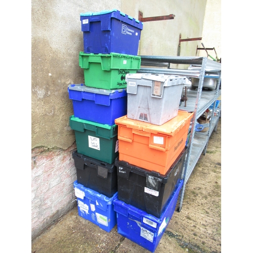 21 - Qty Assorted Stacking Crates