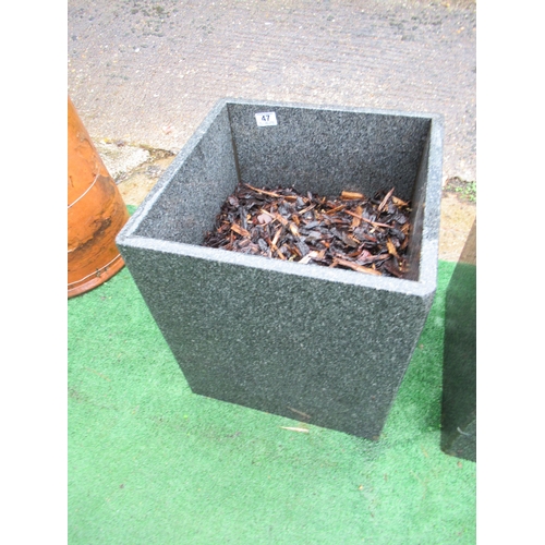 47 - Square Granite Planter