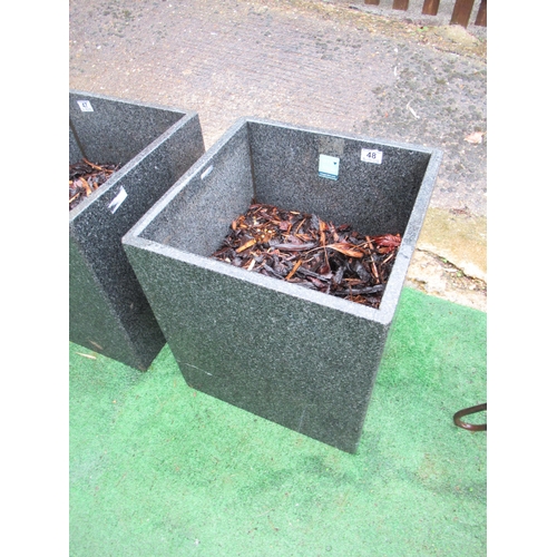 48 - Square Granite Planter