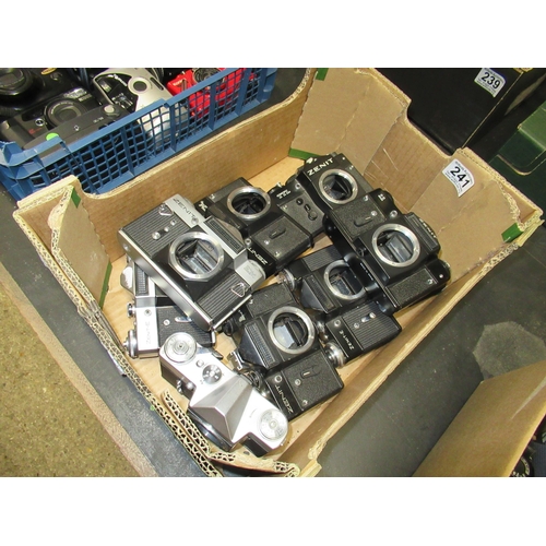 241 - Tray Assorted Zenit Camera Bodies