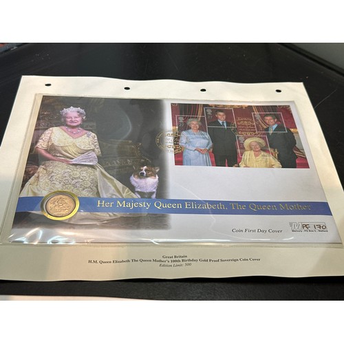 468 - 2 Albums Commemorative Stamps & Coins Celebrating the Queen Mothers 100th Birthday, including 2000 S... 