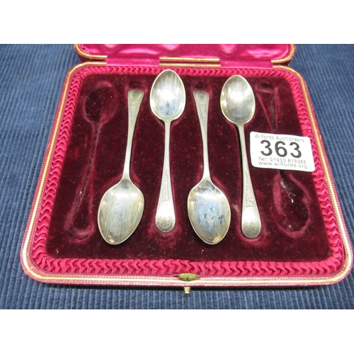 363 - Set 4 HM Silver Teaspoons 47g