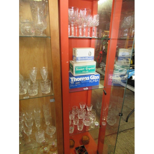 227 - Cabinet Assorted Crystal Ect