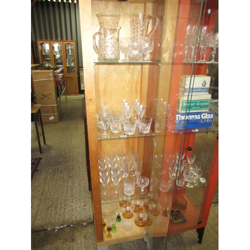 228 - Cabinet Assorted Crystal Ect