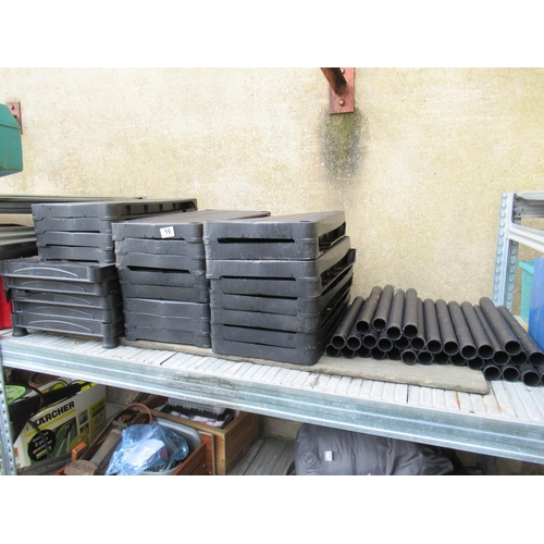 16 - Qty Black Plastic Garage/Shed Racks