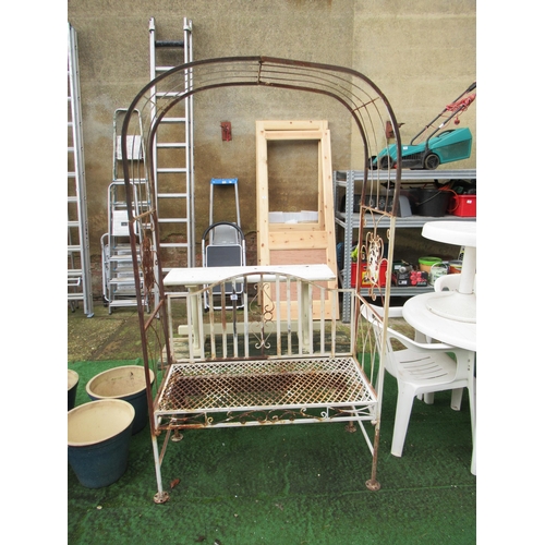 30 - Metal Garden Bench Arbour