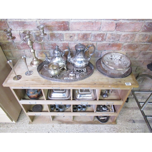 326 - Qty Silver Plate Etc