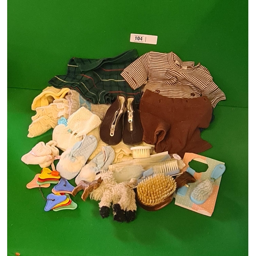 104 - Basket of vintage infants clothing