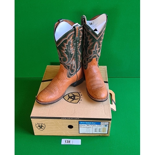 138 - Pair of Ariat International cowboy boots size 7 UK