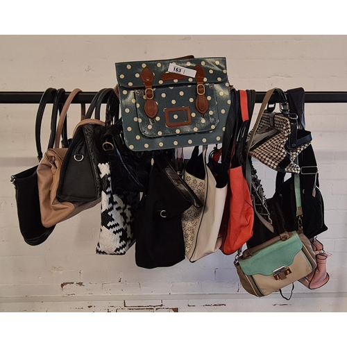 163 - Quantity of approximately 20 ladies handbags. Ted Baker, Brakedown, Pierre Cardin etc.,
