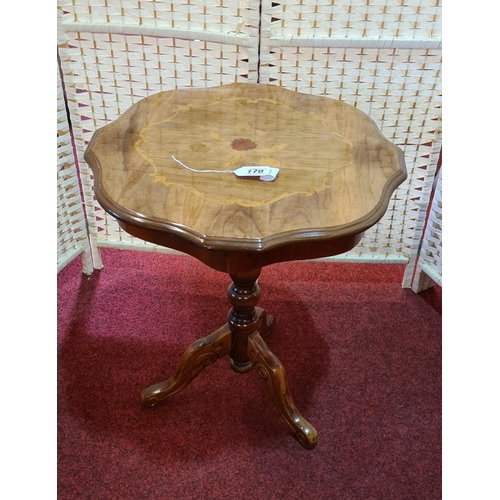 170 - Inlaid italian side table approx. 60x50 cm