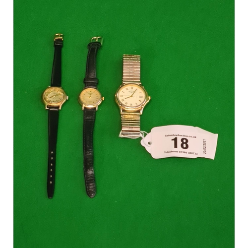 18 - 3 Rotary vintage wrist watches