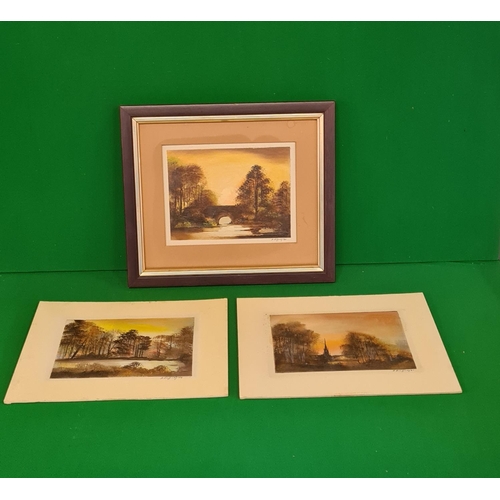 226 - 5 framed oil paintings, largest frame measuring approx. 46x36 cm