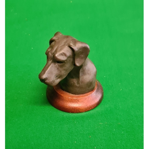 72 - Bronze dog figurine and one other measuring 10cm and 12cm respectively