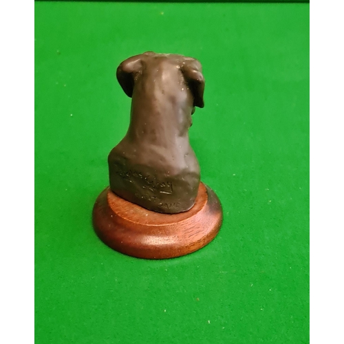 72 - Bronze dog figurine and one other measuring 10cm and 12cm respectively